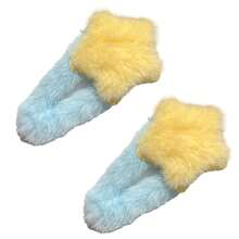 2pcs Cute Fluffy Star Y2K Hair Clips, Faux Rabbit Fur Sweet Bangs Side Hair Clips, BB Clips Hair Accessories, Claw Clips, Hair Slide, Hair Barrettes - Multicolor - View 5
