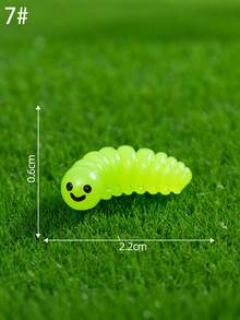 8pcs Cute Caterpillar Mini Figurines, Moss Micro Landscape Decor Accessories, Desk/Room Decor Stress Relief Ornaments, DIY Gardening Scenery, Soft Plush Texture Vivid Colors, Suitable For Micro Landscape, Desk, Room, Handmade Scenes, Easily Brightens Up Various Spaces With Adorable Cozy Ambiance - Multicolor - View 10