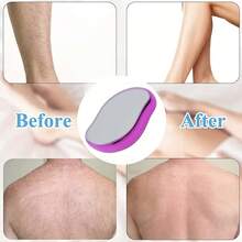 1 PC Crystal Hair Removal Tool, Suitable For Both Men And Women - Painless Exfoliating Device, Reusable And Waterproof, Available In Blue, Gold, And Silver. Designed For Smooth Skin On The Back, Arms, And Legs. For Shaving - A Safer And More Advanced Hair Removal Tool. An Ideal Gift Choice, Perfect For Mother's Day. - 銀色 - 查看 3