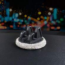 Diamond Car Phone Holder - Cute And Feminine Design, Can Be Installed On The Dashboard, Adjustable For Both Portrait And Landscape Screens, Adheres To The Dashboard Or Center Console With Strong Stickiness, Made Of Plastic With Embedded Sparkling Crystals, Stable, Suitable For Most Smartphone Sizes, Perfect For Road Trips And Daily Use, An Ideal Car Phone Navigation Holder. - Multicolor - View 7
