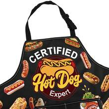 JNIAP Hot Dog Apron With Pockets Hot Dogs Lover Gifts Hot Dogs Chef Apron Fast Food Apron Hot Dog Maker Aprons,HotDogYellowExpert - 熱狗黃專家 - 查看 5