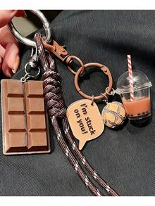 男士休闲珍珠奶茶杯，心形糖果，迷你小熊装饰，多功能包包挂饰钥匙扣，圣诞礼物，车饰，送给老师、朋友、姐妹的礼物创意 - 彩色 - 查看 12