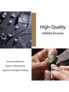 1枚优雅弧形三石立方氧化锆925纯银戒指，独特精致的设计，专为女性打造，是派对和盛会的完美之选，精工细作的珠宝，也是送给女友的周年纪念礼物。 - 弧面三蛋戒 - 查看 9