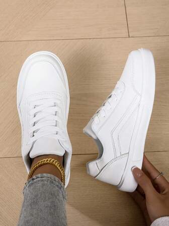 Zapatillas de mujer de caña baja, zapatos casuales de cuero transpirables, zapatos de suela blanda para caminar, zapatos de correr para estudiantes