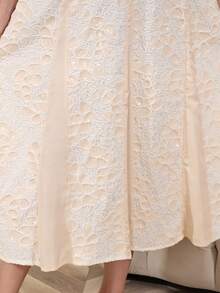 2026 New Style Ramadan Traditional Elegant V-Neck Jalabia Dress For Women - Apricot - View 5