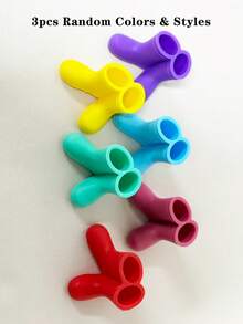 3pcs/6pcs Cartoon Mini Rain Boot Desk Organizer Rack, Macaron Color Matching, Couples Style Stationery & Pen Holder, Suitable For Art Brush Cleaning And Storage - Multicolor - View 9