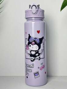 1pc All-In-One Water/Coffee/Tea Cup, Suitable For Daily Travel, Commuting And Tourism. The Cup Body Is Decorated With Cute Sanrio Cartoon Characters, Including Kitty, Kurumi, Melody And Cinnamoril. It Makes A Great Gift. - Multicolor - View 7