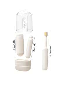 3-In-1 Mini Travel Toiletry Set - Portable Rinse Cup, Foldable Toothbrush, Toothpaste Storage Box, Multi-Functional Travel Essentials, Business Trip & Hotel Amenities, Ideal Gift For Friends & Couples - Multicolor - View 12
