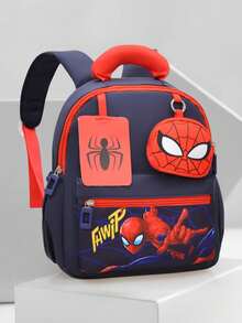 Marvel 可爱蜘蛛侠卡通印花小背包单肩包，轻便圣诞礼物，送给家人和朋友 - 彩色 - 查看 3