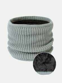 1pc Teenage (12-16 Years) Winter Warm Knitted Neck Warmer | Soft Thermal Lined Scarf | Kids Knitted Scarf, Suitable For Boys & Girls | Christmas & New Year Gift - Multicolor - View 10