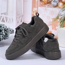 Women's Retro Mary Jane Sneakers Platform Cushioned Sole Casual Street Style Shoes - Dark Grey - View 13
