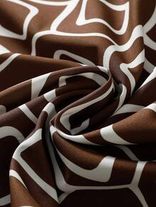 女士全身印花前扣短款后长款度假家居阿拉伯风格上衣 - 彩色 - 查看 8