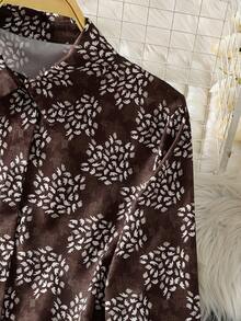 女士长袖全印花休闲阿拉伯风格上衣 - 彩色 - 查看 4