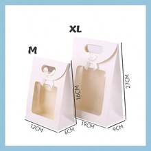 5pcs White Bowknot Window Display Handbag, Gift Tote Bag For Weddings, Parties, Christmas, Birthdays - White - View 7