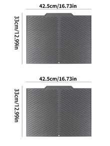 1 件硅胶碗碟干燥垫 - 可折叠、耐热、多用途厨房沥水垫，适用于碗碟和餐具，水槽边防滑厨房垫，天然卫生的厨房必备品，适合家庭和厨房房间装饰，是您舒适的秋冬风格和圣诞装饰的一部分 - 深灰色 - 查看 28