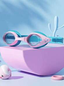 儿童防雾高清泳镜（1副），防水防雾高清专业潜水镜，游泳装备 - 泳镜，适合3-16岁儿童游泳和潜水 - 彩色 - 查看 10