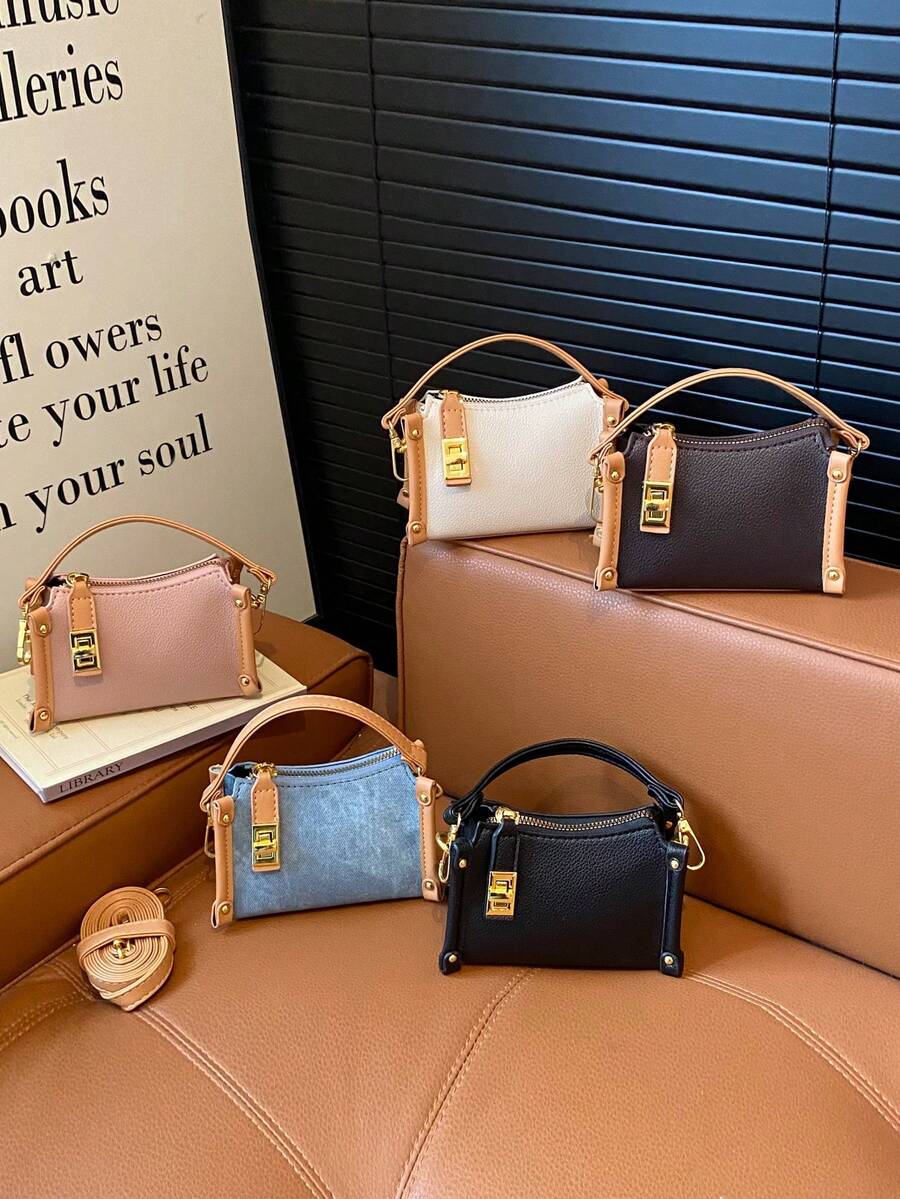 Kids Metal Buckle Design Fashionable Versatile Crossbody Bag