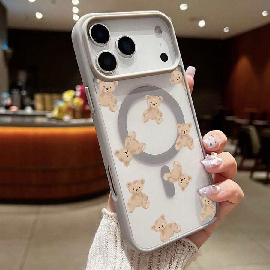 Funda Magnética para Teléfono Compatible con iPhone 17 Air/16/15/14/13/12/11 Pro, Pro Max, Plus, X/XS/XS Max, Compatible con Samsung Galaxy S22/S23FE/S24FE Plus, Ultra, Marco de TPU + Marco de Lente Independiente, Anillo Magnético Incorporado Adsorción Instantánea MagSafe, Serie de Colores Macaron, Combinaciones de Múltiples Colores - Gris Claro - Ver 1