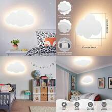 lampara de pared para niños, lampara de pared interior, Lámpara Moderno creativa , Adecuado para dormitorios, habitaciones de niños, Carcasa blanca - fuente de luz cálida(Blanco) - Multicolor - Ver 1