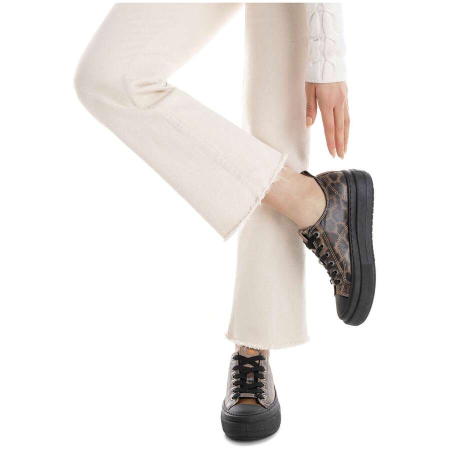 Women Casual Athletic Shoes - Brown - View 1