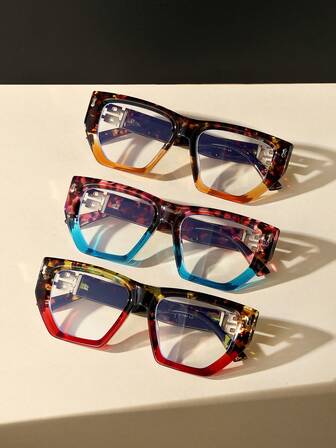 1 Pair Retro Women's Colorful Leopard Print Glasses, Bohemian Style Suitable For Pairing With Coats And Sweaters In Winter, Fashion Glasses In Maillard Color Tones
