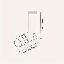 1 Paio di calze lunghe sopra il ginocchio da donna, design a tinta unita, adatte per attività all'aperto, con tecnologia di stabilità di supporto per comfort tutto il giorno e vestibilità morbida e aderente. - Multicolore - Visualizzare 8