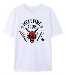 Camiseta Estampada Con Diseño Hellfire Estilo Único - Blanco - Ver 11