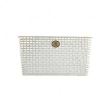 Pack 2 Canastas Con Tapa Estilo Rattan Multiusos - Blanco - Ver 7