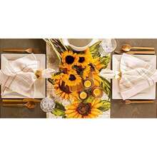 DII 70" Round Cotton Tablecloth, Grey & White Check - Perfect for Fall, Thanksgiving, Farmhouse Décor, Dinner Parties, Christmas, Picnics & Potlucks or Everyday Use(14x108") - Multicolor - Ver 4