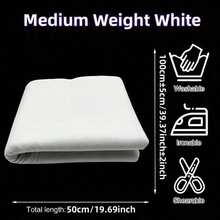 200g/300g/400g Single-Sided Self-Adhesive Cotton Wadding Lining, Milky White Lining Filler, Suitable For Making Wallets, DIY Fabrics, High-Quality Dissolvable Lining - Multicolor - View 11