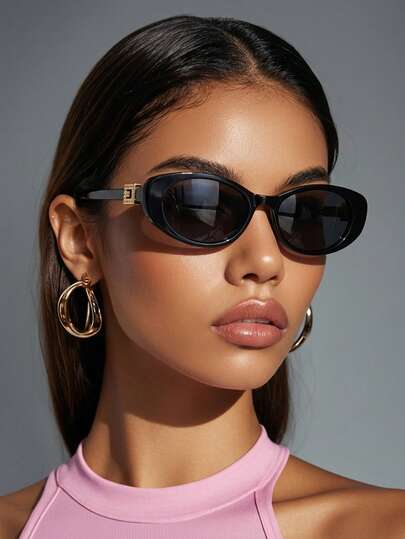 1 Cặp kính nữ gọng đen hình mắt mèo bằng nhựa PC, thiết kế theo yêu cầu, màu trơn, phong cách retro, phù hợp cho phong cách đường phố và du lịch.