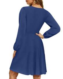 Boho    Split  Wrap    Home - Solid Blue - View 3