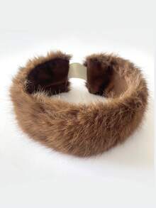 1pc Women's Solid Color Double-Layer Thick Knitted Criss-Cross Headband Scarf, Warm Lining, Suitable For Sports, Winter, Elastic Hair Accessories For Women And Girls Casual Hair Bands - Multicolor - View 16