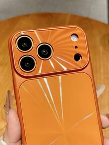Luxury Aurora Laser Matte Magnetic Phone Case Compatible With IPhone 17 Promax 17 Pro 17 16 Pro Max 16 Pro 16 15 Pro Max 15 Pro 15 14 Pro Max 14 Pro 13 Wireless Charging Anti-Drop Frame Shockproof Back Cover ﻿ - Orange - View 5