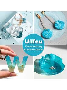 400克高透明度UV水晶环氧树脂，适用于制作珠宝、饰品、钥匙扣和DIY树脂制品。UV环氧树脂，快干，坚硬，适用于手工DIY珠宝制作，紫外线固化粘合剂。是馈赠亲朋好友的节日礼物或新年礼物的完美之选（新旧款式随机发货）。 - 無色 - 查看 5