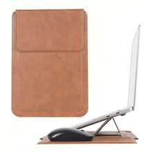 15-16 Inch Laptop Sleeve With Stand & Mouse Pad, Leather Material Protective Case For MacBook Pro/Air, Chromebook - Multicolor - View 11