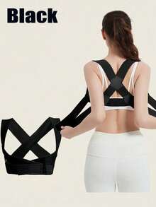 1pc Updated Posture Corrector For Men & Women, Size Runs Small, Consider Ordering One Size Up For Loose Fit, Adjustable Upper Back Support For Clavicle And Neck/Shoulder Upright Comfort (Pink) Posture Corrector For Men & Women, Body Health Fixation Upper Back Support Clavicle Back And Shoulder Under Clothes, Black - Nhiều màu - Xem 8