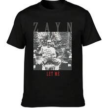 Camiseta con el arte de Zayn Malik, camiseta gráfica estampada de Zayn Malik, camiseta de fan de Zayn Malik, camiseta de merchandising de Zayn Malik para ideas de regalos para fans - Negro - Ver 1