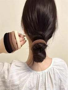 10pcs/Pack Multi-Color Hair Ties, High Elasticity, Hair-Friendly, Casual Street Style For Women, Elegant Stretch, Seamless Design, Perfect For Daily Ponytail, Makeup, Shower, Washing Hair, Commute, Workout, Vacation, School Party, Holiday Gifts. Essential Hair Accessories For Women, Suitable For All Seasons (Spring, Summer, Autumn, Winter). Hair Ties, Hair Ties, Hair Accessories ,Hair Elastics ,Hair Rubber Bands ,Scrunchies ,Hair Rope ,Elastic Hair Tie Elastic Band - Multicolor - View 3
