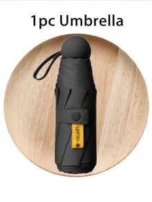 1pc Lightweight Portable Solid Color Umbrella, 6-Rib Compact Folding Umbrella, Waterproof, Windproof, UV Protection, Suitable For Sunny And Rainy Days, Minimalist Style For Men And Women, Household Essential,Women's Day,Travel Essentials,Wedding Favours,Y2k,Bedroom,Car Accessories Women,Kitchen Decor - Multicolor - View 16