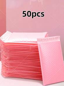 20/50pcs Pink Polyethylene Bubble Mailers, Self-Sealing Padded Envelopes, Gift Bags, Suitable For Books, Magazines, Etc., Pink Back To School Packaging - Multicolor - View 15
