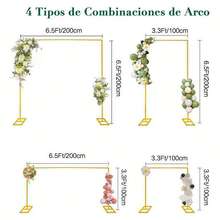 Khung vòm bóng bay 2m kèm đế, bộ khung vòm cưới bằng kim loại màu vàng, dùng cho lễ cưới, trang trí cột hoa bóng bay, phông nền khung vòm hoa sân vườn, thích hợp cho tiệc sinh nhật, tiệc mừng em bé, trang trí lễ tốt nghiệp, quà tặng tốt nghiệp, tiệc độc thân. - Nhiều màu - Xem 3