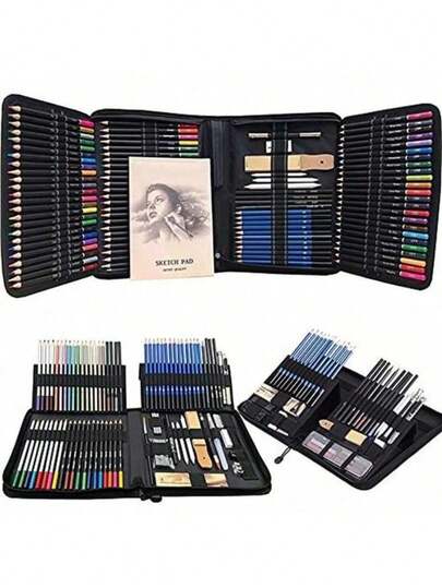 144PCS/Set Oily Colored Pencils Suit Professional Art Brushes Color Of Lead Paint Suit