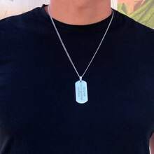 Dây chuyền thẻ bài quân đội bằng thép không gỉ tùy chỉnh, dây chuyền thẻ nhận dạng quân đội kỷ niệm, có thể khắc chữ, thích hợp làm quà tặng cho bạn trai, dây chuyền mặt dây chuyền khắc chữ cá nhân hóa, có thể tùy chỉnh khắc chữ, dây chuyền mặt dây chuyền hình vuông, thích hợp cho người đam mê, Ngày của Mẹ, Ngày của Cha, thời trang bạc, thời trang mùa thu, cổ điển, tối giản. - Bạc - Xem 5