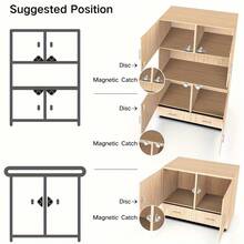 Încuietori magnetice pentru dulapuri cu finisaj metalic, zăvor magnetic pentru uși de dulap de bucătărie și dulapuri, material metalic rezistent - Multicolor - Vizualizare 5