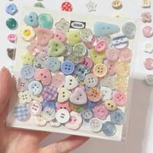 20pcs Assorted Colorful Buttons Set, Suitable For DIY Clothing, Sweaters And Crafts Decoration (Random Styles) - Multicolor - View 2