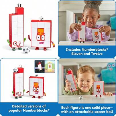 hand2mind Numberblocks Friends Eleven and Doce CifrasDuradero y cultiva el interés de los niños