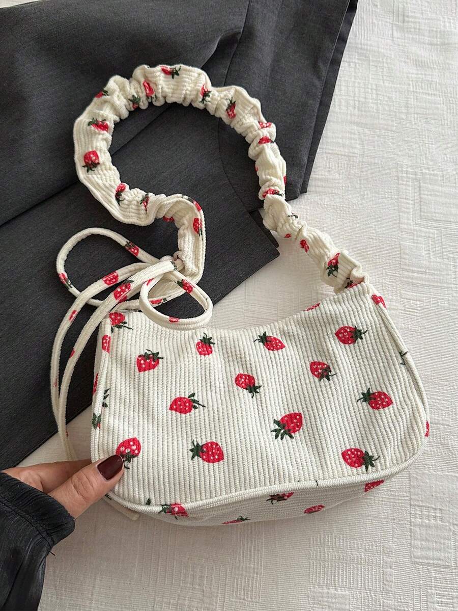 ¡Estilo Fresco y Moderno! Bolso de Hombro y Bandolera para Mujer | Diseño Minimalista con Detalle Plisado y Estampado Floral Pequeño | Gran Capacidad Interior, Ideal para el Día a Día | Material de Alta Calidad y Apariencia Elegante