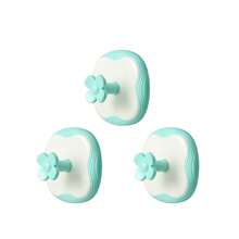3pcs Heavy Duty Adhesive Hooks, Waterproof Wall Hooks For Bathroom, Kitchen, No Drilling Required