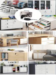 Desk Drawer Lock Zinc Alloy Cabinet Lock Counter Lock Furniture Double-Door Wardrobe Lock Drawer Cabinet Lock Latch Lock
